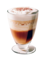 glas av cappuccino isolerat. illustration ai generativ png