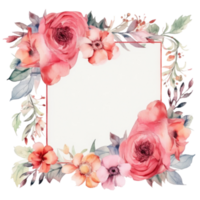 aquarelle floral Cadre coupé png