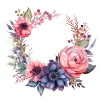 aquarelle floral Cadre coupé png