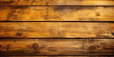 Top view Wooden table, Wooden texture yellow background. photo