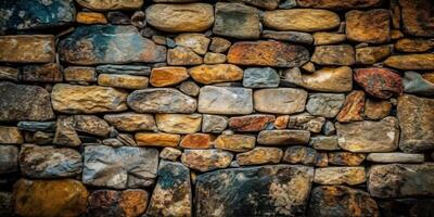 Abstract stone wall texture background. Created photo