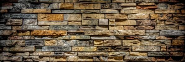 Abstract stone wall texture background. Created photo