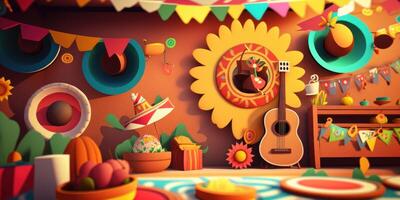 Festa junina background, Brazilian party and Latin american festival. photo