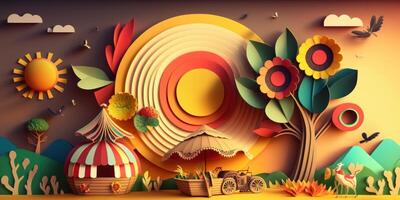 Festa junina background, Brazilian party and Latin american festival. photo