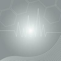 Abstract Medical Cardiology Background In Gray Color. vector