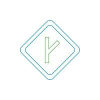 Linked Road sign Vector Icon