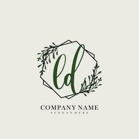 LD Initial beauty floral logo template vector