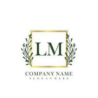 LM Initial beauty floral logo template vector