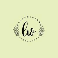 LW Initial beauty floral logo template vector