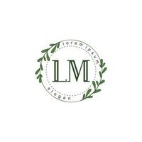 LM Initial beauty floral logo template vector