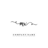 MX Initial beauty floral logo template vector