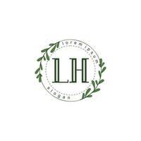 LH Initial beauty floral logo template vector