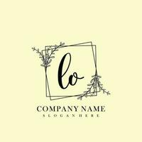 LO Initial beauty floral logo template vector