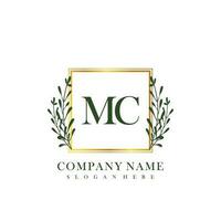 MC Initial beauty floral logo template vector