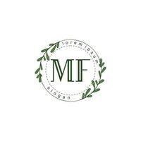 MF Initial beauty floral logo template vector