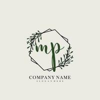 MP Initial beauty floral logo template vector