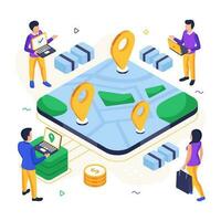 A unique design illustration of parcel location vector