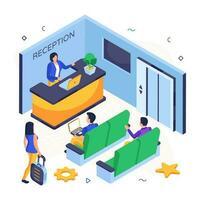 A beautiful design illustration of reception vector