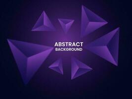 Abstract Background Decorated With 3D Geometric Triangle Elements. vector