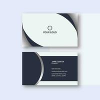 Modern Editable Business Card Template In White And Gray Color. vector