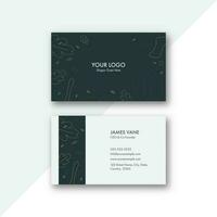 Creative Business Card Or Horizontal Template Design In Front And Back View. vector