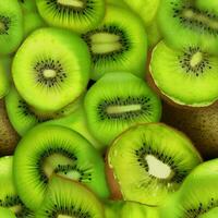 Kiwi fruits pattern. Generate Ai photo