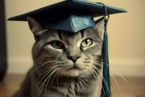 Graduate cat school. Generate AI photo