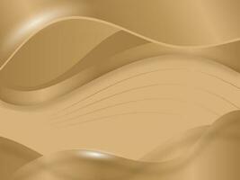 Abstract Wave Over Brown Background. vector