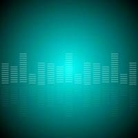 Music Equalizer Background In Cyan Color. vector