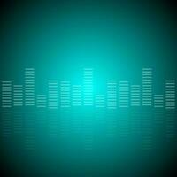 Music Equalizer Background In Cyan Color. vector