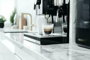 Modern coffee machine. Generate Ai photo