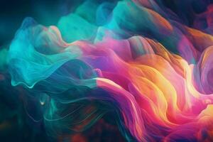 Colorful smoke light background. Generate Ai photo