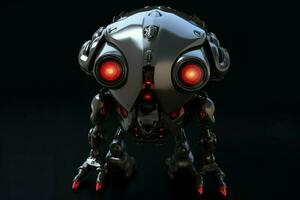 robot rojo ojos. generar ai foto