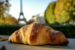 Paris croissant. Generate Ai photo