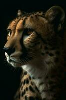 Wild cheetah animal. Generate Ai photo