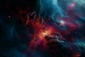 Cosmic galaxy background. Generate Ai photo