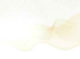 Abstract Waves With Dotted Background In White Color. vector