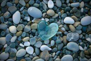 Sea transparent pebbles. Generate Ai photo