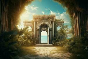 Portal to paradise. Generate Ai photo