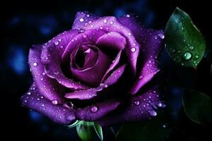 Purple rose flower. Generate Ai photo
