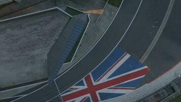 Bird's Eye View of the Podium Area of Silverstone F1 Race Circuit video