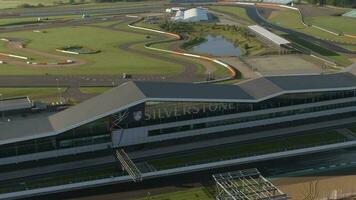 The Wing of Silverstone Race Track and International Pit Straight in the Morning video