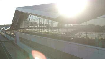 The Wing of Silverstone Race Track and International Pit Straight in the Morning video