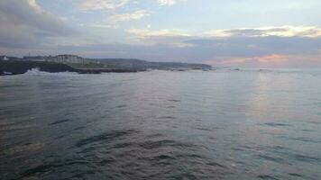 Ocean Waves Crashing Against the Rocky Shores of the Coastline video