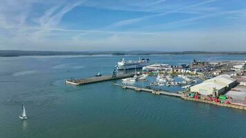 Poole Harbour and Docks in the UK During the Summer video
