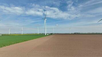 A Still Day Producing No Electricity on a Wind Farm video