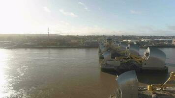 London's Thames Barrier A Protection Against High Tides and Flood Water video