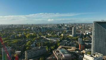 London England Skyline Slow Static Rotating Aerial View video