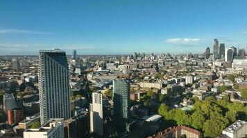 London England Skyline Slow Static Rotating Aerial View video