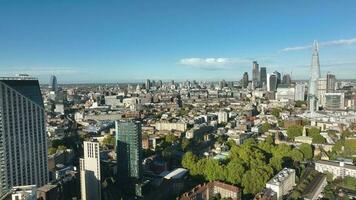 London Skyline Slow Static Rotating Aerial View video